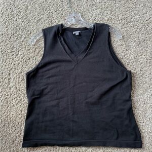 Ann Taylor Black V-Neck Tank Top